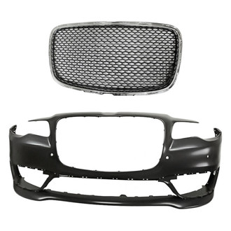 Replacement - 2-Piece (Front Bumper Cover, Grille) (Standard Line)