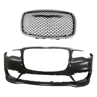 Replacement - 2-Piece (Front Bumper Cover, Grille) (Standard Line)