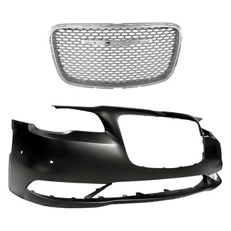 Replacement - 2-Piece (Front Bumper Cover, Grille) (Standard Line)