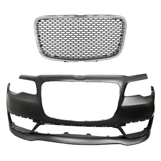 Replacement - 2-Piece (Front Bumper Cover, Grille) (Standard Line)