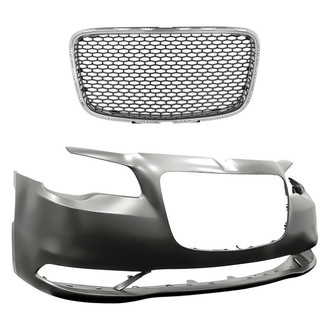 Replacement - 2-Piece (Front Bumper Cover, Grille) (Standard Line)