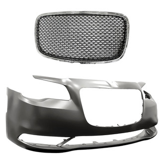Replacement - 2-Piece (Front Bumper Cover, Grille) (Standard Line)