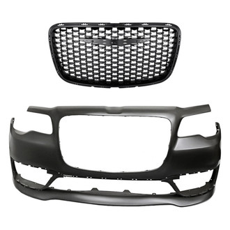 Replacement - 2-Piece (Front Bumper Cover, Grille) (Standard Line)