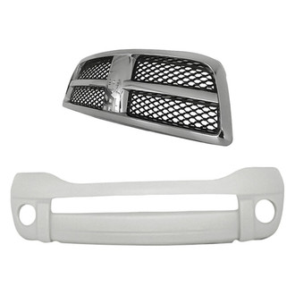 Replacement - 2-Piece (Front Bumper Cover, Grille) (CAPA Certified)