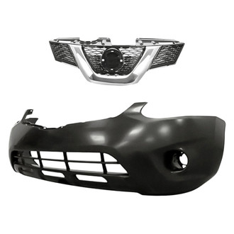 Replacement - 2-Piece (Front Bumper Cover, Grille) (CAPA Certified)