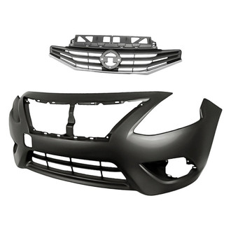 Replacement - 2-Piece (Front Bumper Cover, Grille) (CAPA Certified)