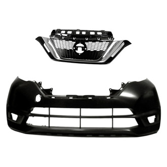 Replacement - 2-Piece (Front Bumper Cover, Grille) (CAPA Certified)
