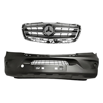 Replacement - 2-Piece (Front Bumper Cover, Grille) (Standard Line)