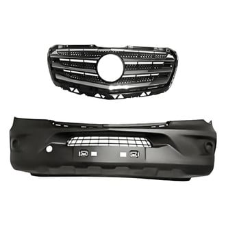 Replacement - 2-Piece (Front Bumper Cover, Grille) (Standard Line)