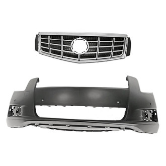 Replacement - 2-Piece (Front Bumper Cover, Grille) (Standard Line)