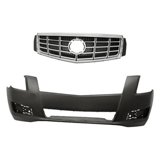 Replacement - 2-Piece (Front Bumper Cover, Grille) (Standard Line)