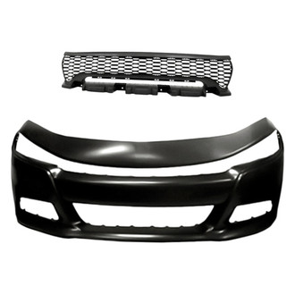Replacement - 2-Piece (Front Bumper Cover, Grille) (Standard Line)