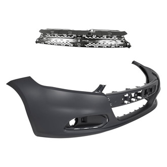 Replacement - 2-Piece (Front Bumper Cover, Grille) (Standard Line)