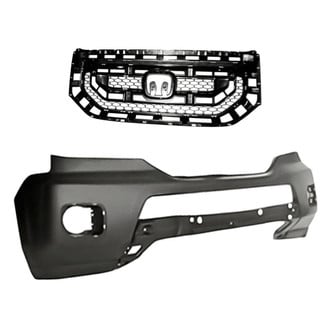 Replacement - 2-Piece (Front Bumper Cover, Grille) (CAPA Certified)