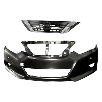 Replacement - 2-Piece (Front Bumper Cover, Grille) (CAPA Certified)