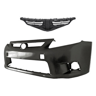 Replacement - 2-Piece (Front Bumper Cover, Grille)