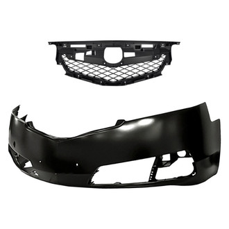 Replacement - 2-Piece (Front Bumper Cover, Grille) (Standard Line)