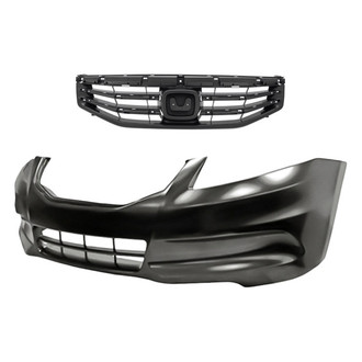 Replacement - 2-Piece (Front Bumper Cover, Grille) (CAPA Certified)