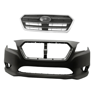 Replacement - 2-Piece (Front Bumper Cover, Grille)