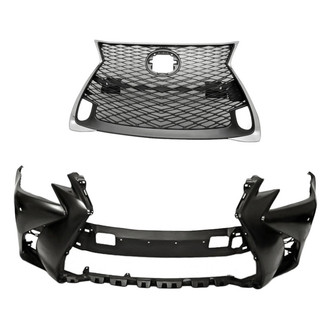 Replacement BNDL-239559 - 2-Piece (Front Bumper Cover, Grille) (Standard Line)
