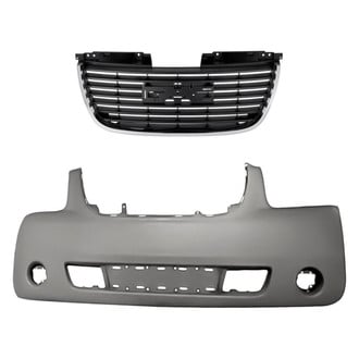 Replacement - 2-Piece (Front Bumper Cover, Grille)