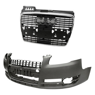 Replacement - 2-Piece (Front Bumper Cover, Grille) (Standard Line)
