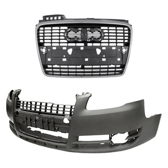 Replacement - 2-Piece (Front Bumper Cover, Grille) (Standard Line)