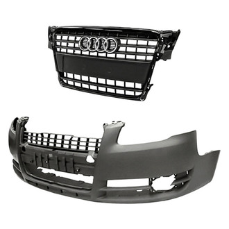 Replacement - 2-Piece (Front Bumper Cover, Grille) (Standard Line)