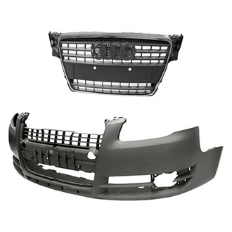 Replacement - 2-Piece (Front Bumper Cover, Grille) (Standard Line)