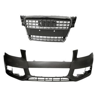Replacement - 2-Piece (Front Bumper Cover, Grille) (Standard Line)