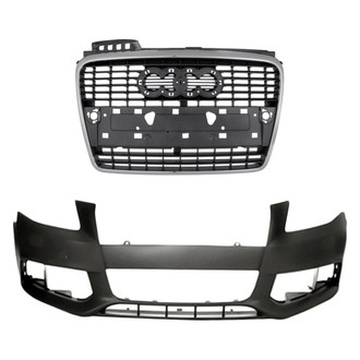 Replacement - 2-Piece (Front Bumper Cover, Grille) (Standard Line)