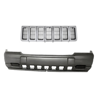 Replacement - 2-Piece (Front Bumper Cover, Grille) (Standard Line)