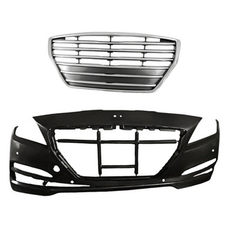 Replacement - 2-Piece (Front Bumper Cover, Grille) (CAPA Certified)