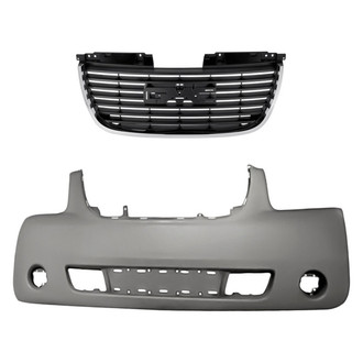 Replacement - 2-Piece (Front Bumper Cover, Grille) (CAPA Certified)