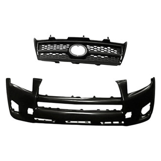 Replacement - 2-Piece (Front Bumper Cover, Grille)