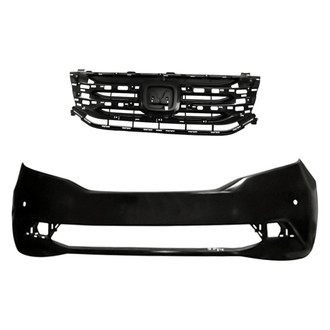 Replacement - 2-Piece (Front Bumper Cover, Grille) (CAPA Certified)