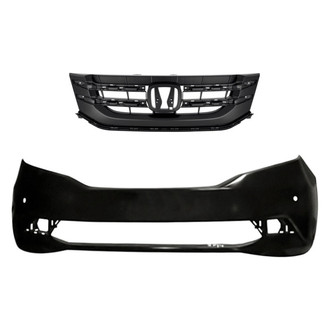 Replacement - 2-Piece (Front Bumper Cover, Grille) (CAPA Certified)