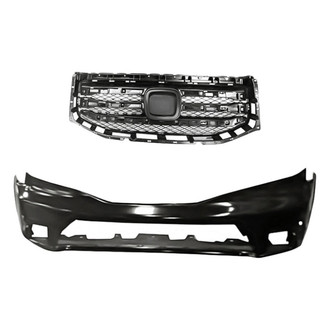 Replacement - 2-Piece (Front Bumper Cover, Grille) (CAPA Certified)