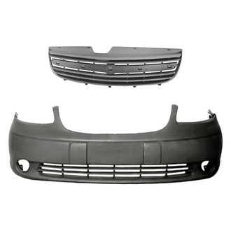 Replacement - 2-Piece (Front Bumper Cover, Grille) (Standard Line)
