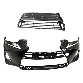 Replacement - 2-Piece (Front Bumper Cover, Grille) (Standard Line)