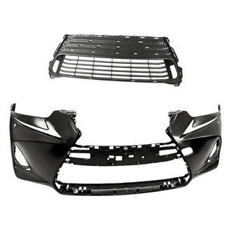 Replacement - 2-Piece (Front Bumper Cover, Grille) (Standard Line)