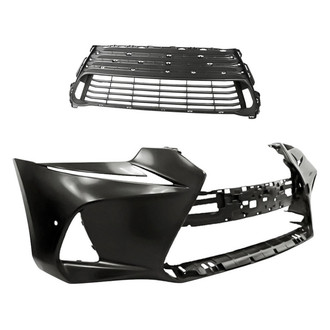 Replacement - 2-Piece (Front Bumper Cover, Grille) (Standard Line)
