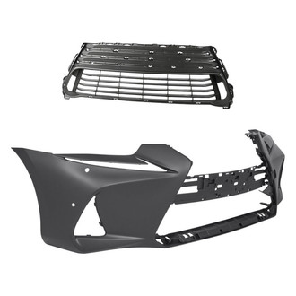 Replacement - 2-Piece (Front Bumper Cover, Grille) (Standard Line)