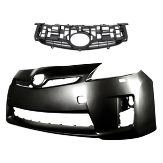 Replacement - 2-Piece (Front Bumper Cover, Grille) (CAPA Certified)