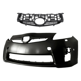 Replacement - 2-Piece (Front Bumper Cover, Grille) (CAPA Certified)