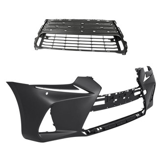 Replacement - 2-Piece (Front Bumper Cover, Grille) (Standard Line)
