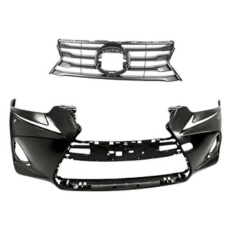 Replacement - 2-Piece (Front Bumper Cover, Grille) (Standard Line)