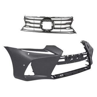 Replacement - 2-Piece (Front Bumper Cover, Grille) (Standard Line)