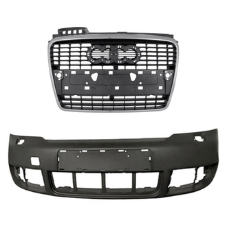 Replacement - 2-Piece (Front Bumper Cover, Grille) (Standard Line)
