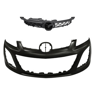 Replacement - 2-Piece (Front Bumper Cover, Grille) (Standard Line)